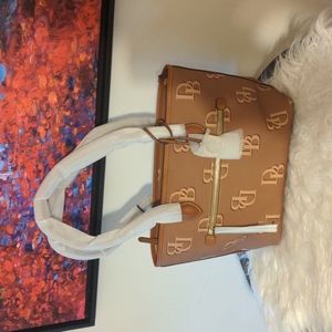 Dooney & bourke monogram tote bag saddle